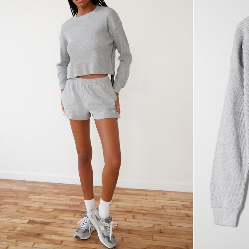 Aritzia TNA waffle top